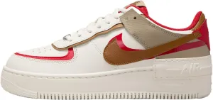 Nike Air Force 1 Shadow Women's Shoes (HQ3400-030, Shown: Phantom/Fire Red/Khaki/Light British Tan) Size 9.5