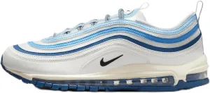 Nike Air Max 97 Men's Shoes (FN6957-100, Summit White/Court Blue/Light Photo Blue/Black) Size 8.5