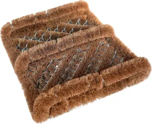 NINAMAR Natural Coir Boot Scraper Door Mat - 13 x 12 inch - 6 Pack