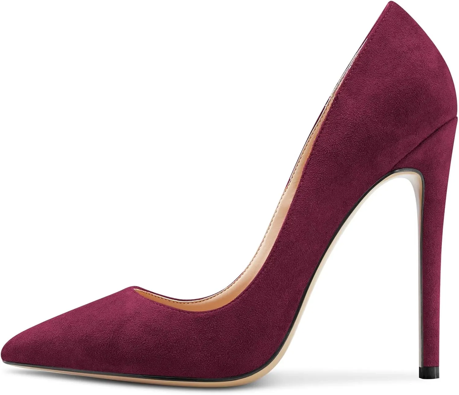 NobleOnly Women Stiletto High Heel Pointed Toe Pumps Slip-on Office Sexy Classic Shoes