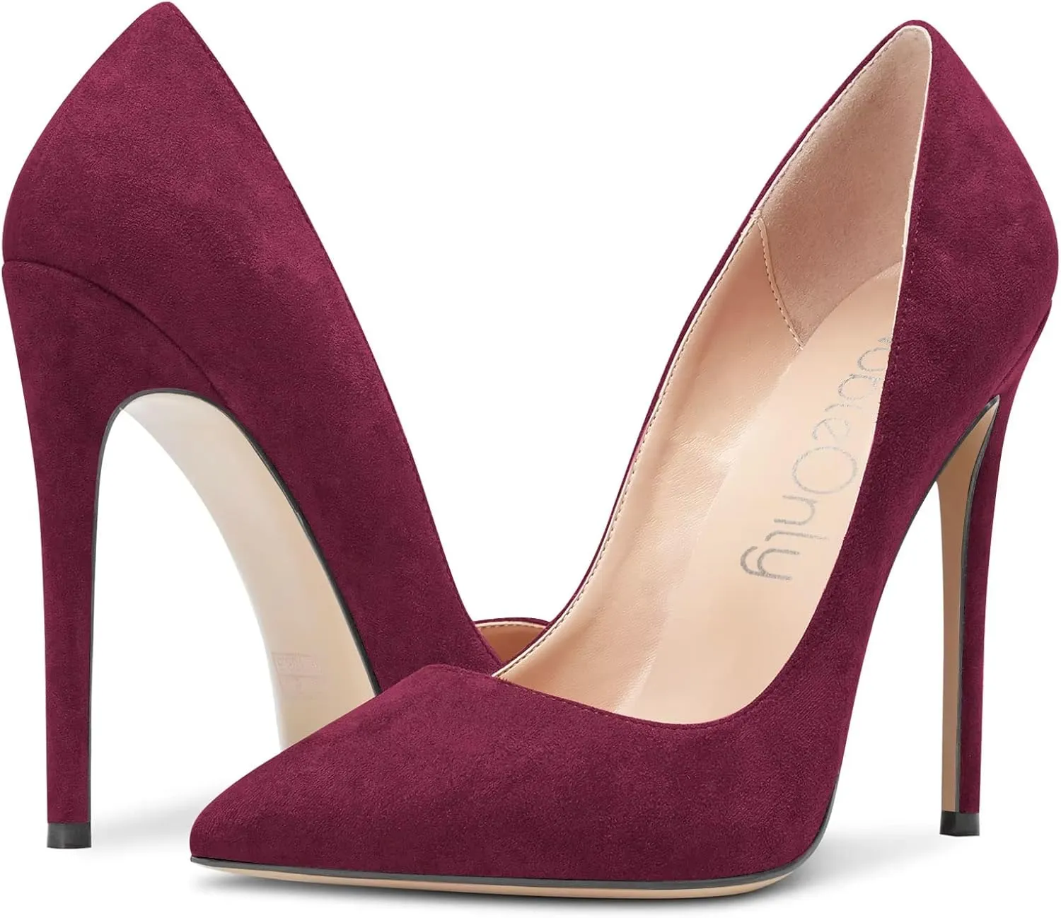 NobleOnly Women Stiletto High Heel Pointed Toe Pumps Slip-on Office Sexy Classic Shoes