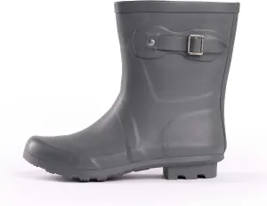 NORTY Rubber Boots for Women - Waterproof Above-Ankle Rain Shoes for Work and Recreation - All-Weather Outdoor Footwear - Runs 1/2 Size Large