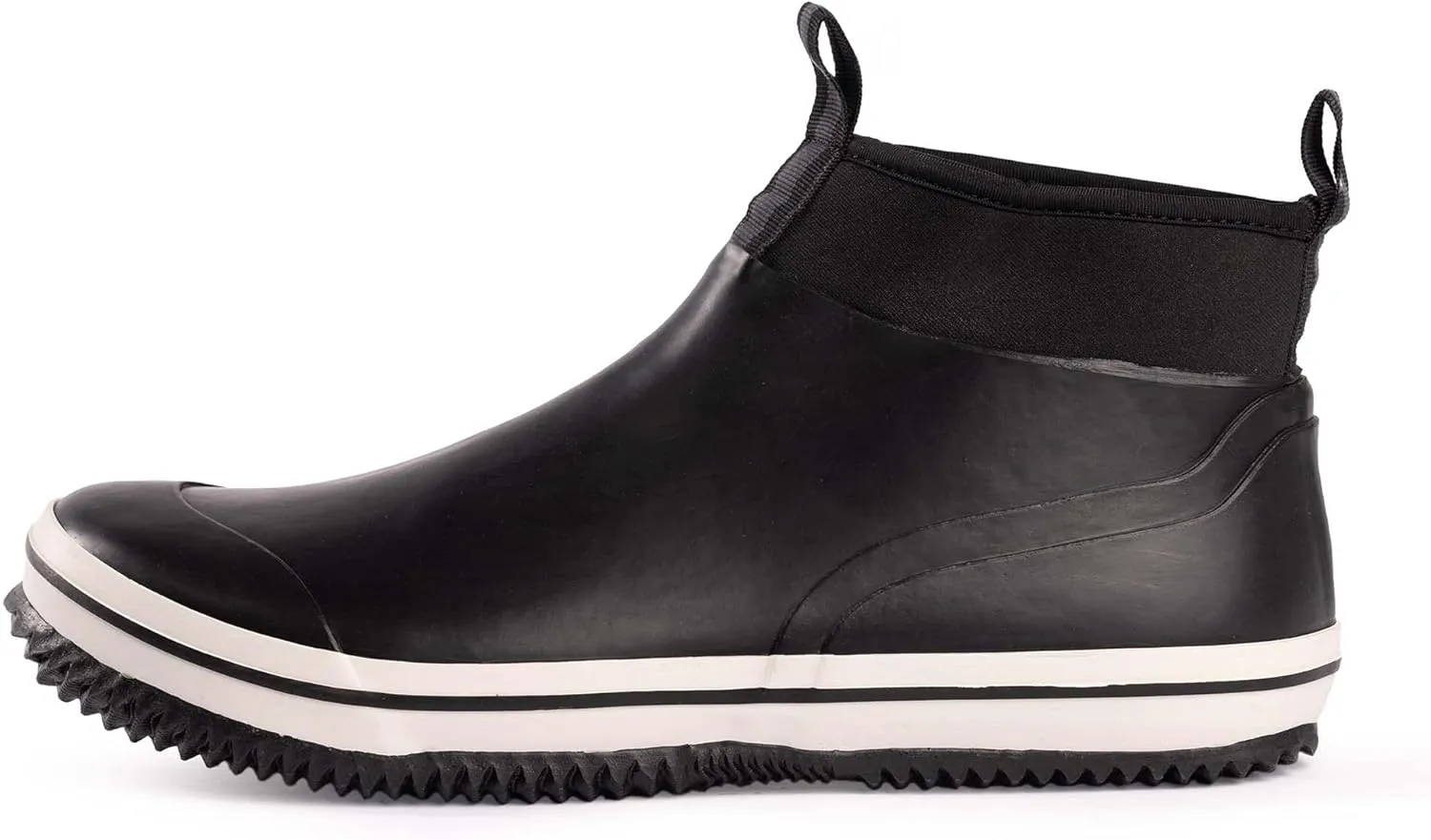 NORTY Size 6-Inch Rubber Ankle Rain Boots for Men - Waterproof Deck Shoes for Work and Recreation- All-Weather Outdoor Footwear - Runs 1-2 Sizes Large