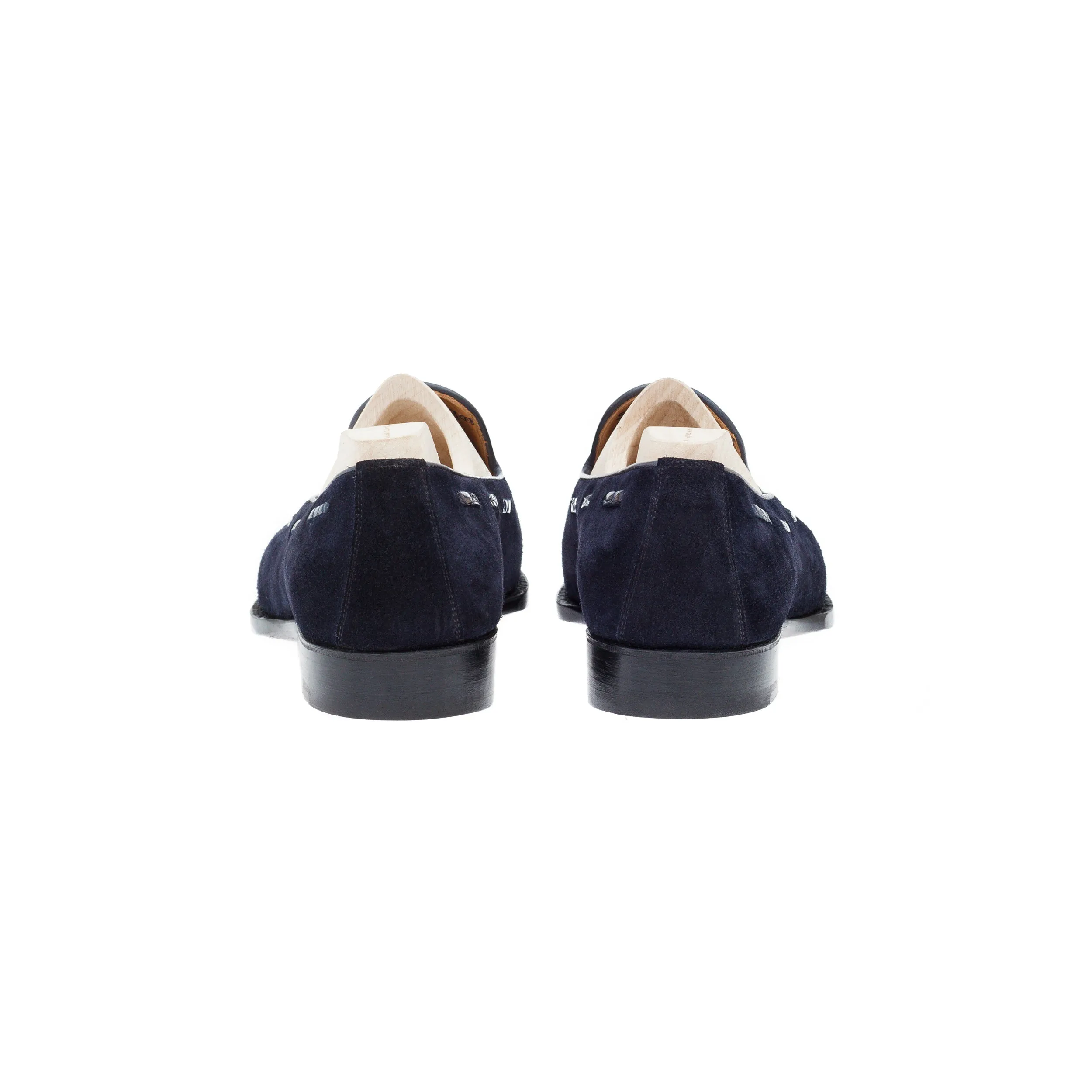 Norwegian Loafer with hand stitched apron and X strap
