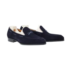 Norwegian Loafer with hand stitched apron and X strap