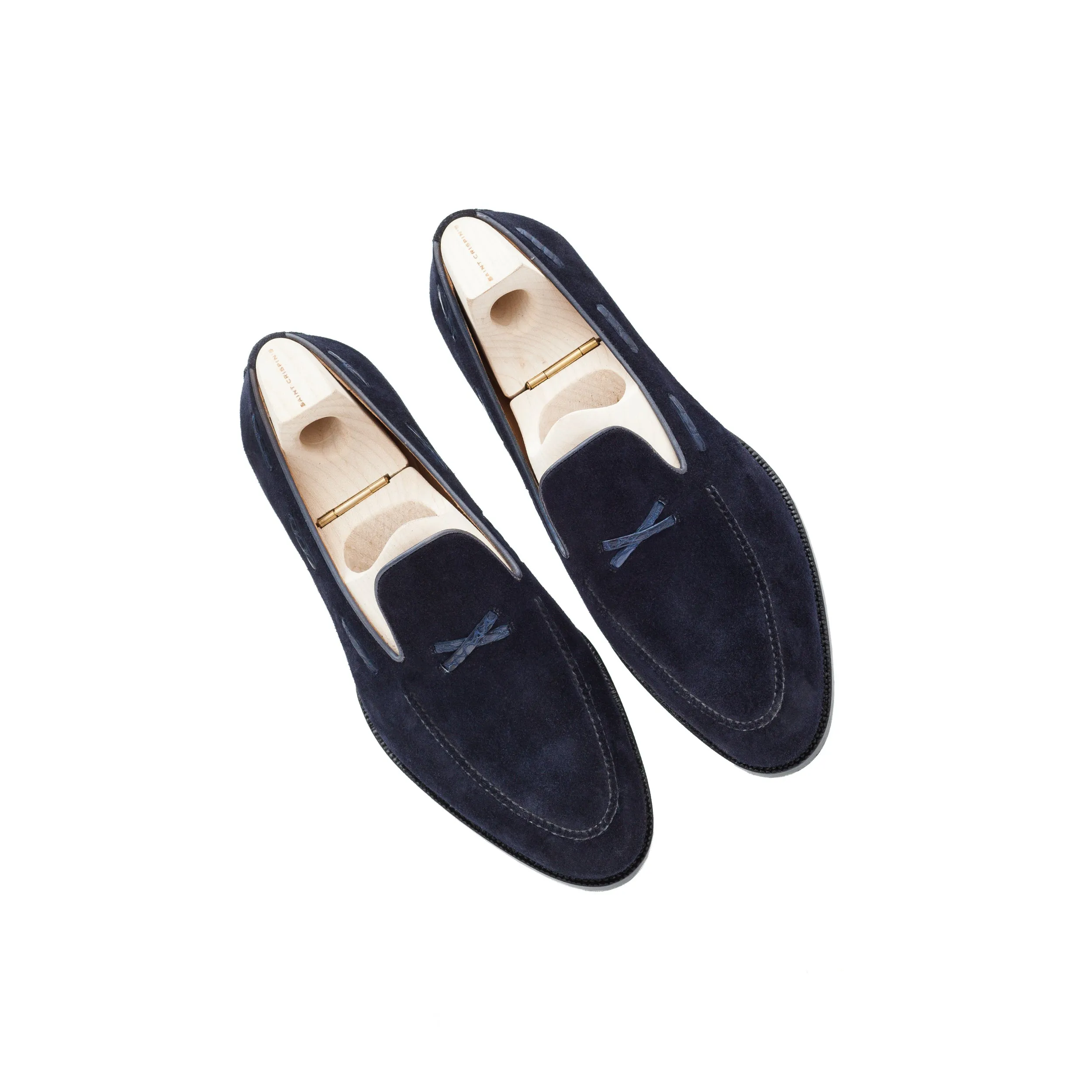 Norwegian Loafer with hand stitched apron and X strap