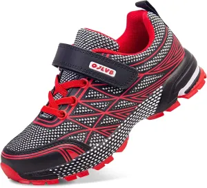 OJLVB Boys Girls Sneakers, Kids Tennis Running Shoes, Athletic Walking Gym Trail Shoe Breathable Lightweight