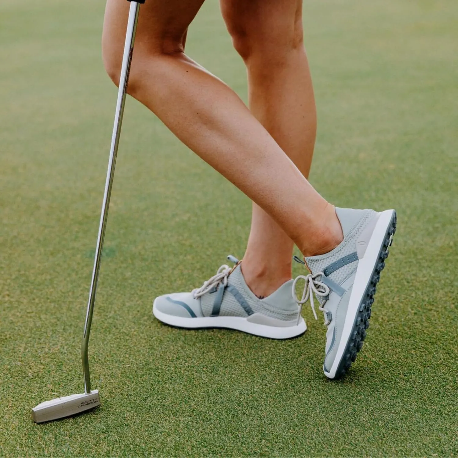 OLUKAI Kawela Women's Golf Shoes, Spikeless Golf Shoes, Water & Stain Resistant, Leather Details, Easy Slip On, All-Day Comfort & Lightweight