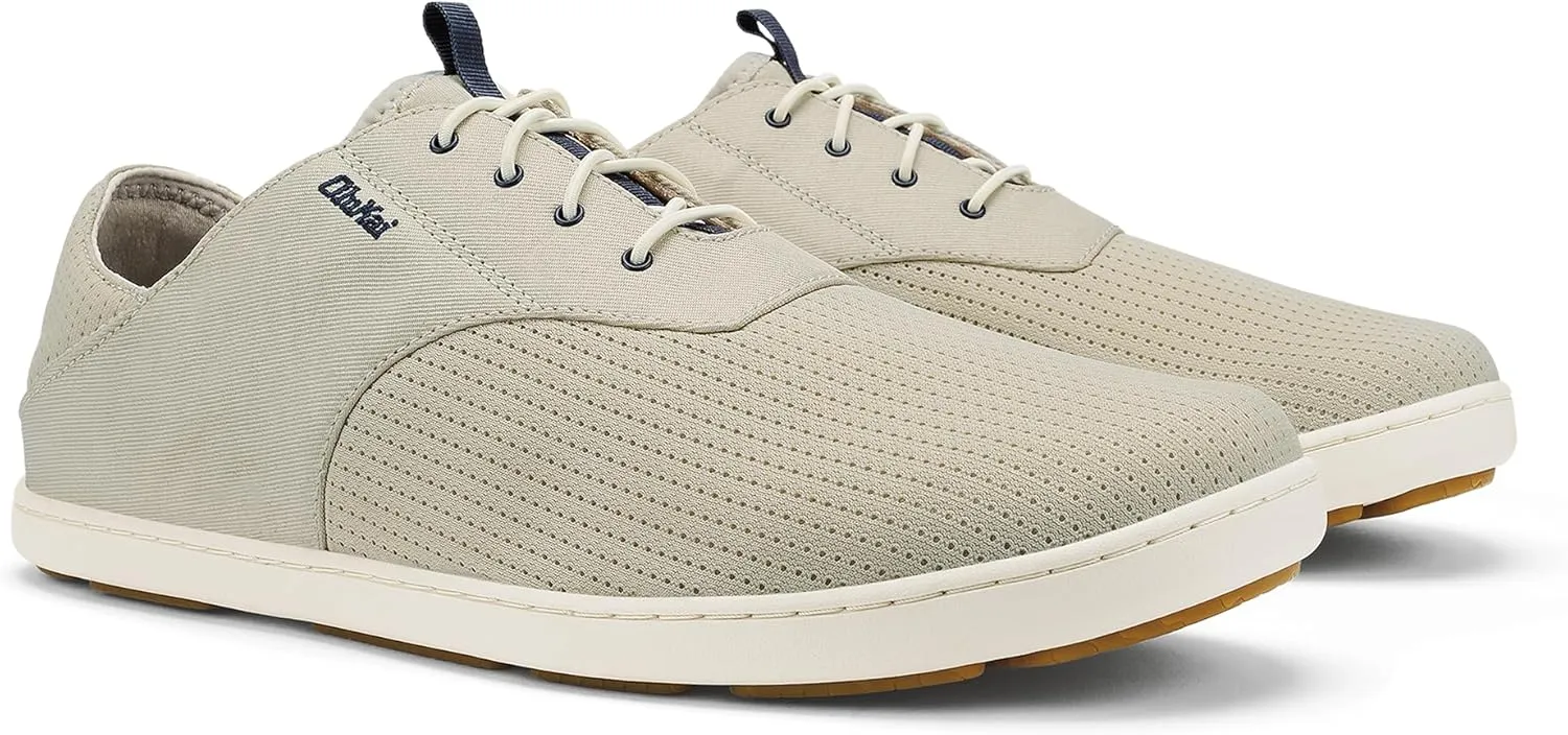 OLUKAI Nohea Moku Men's No Tie Boat Shoes, Breathable & Quick Dry Mesh, Effortless Design & Barefoot Wearability, All-Day Comfort & Support