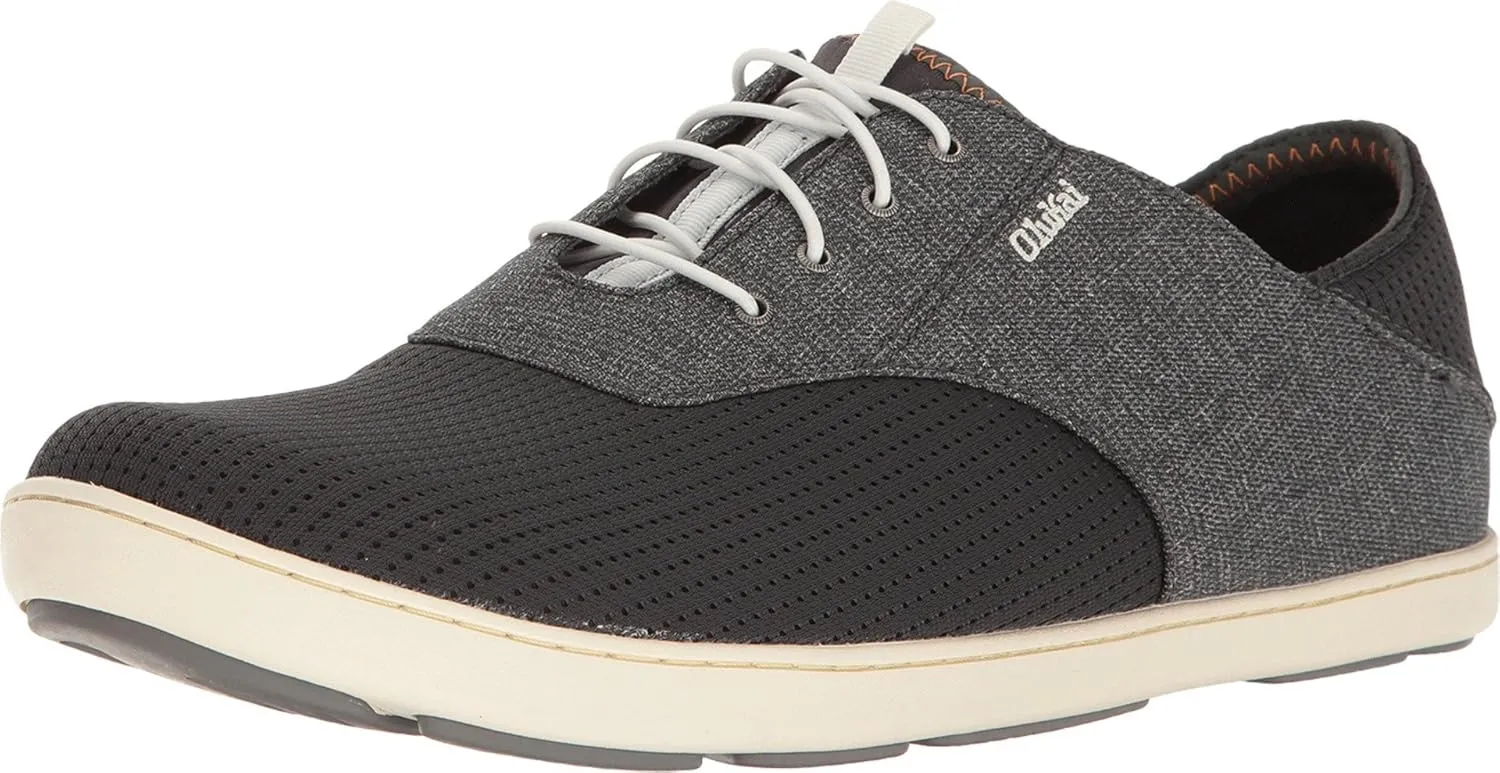 OLUKAI Nohea Moku Men's No Tie Boat Shoes, Breathable & Quick Dry Mesh, Effortless Design & Barefoot Wearability, All-Day Comfort & Support
