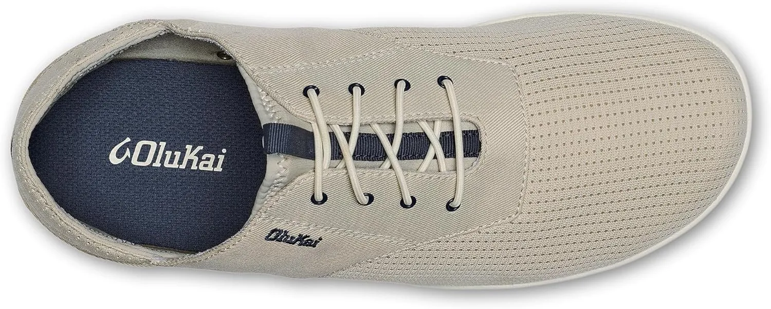 OLUKAI Nohea Moku Men's No Tie Boat Shoes, Breathable & Quick Dry Mesh, Effortless Design & Barefoot Wearability, All-Day Comfort & Support