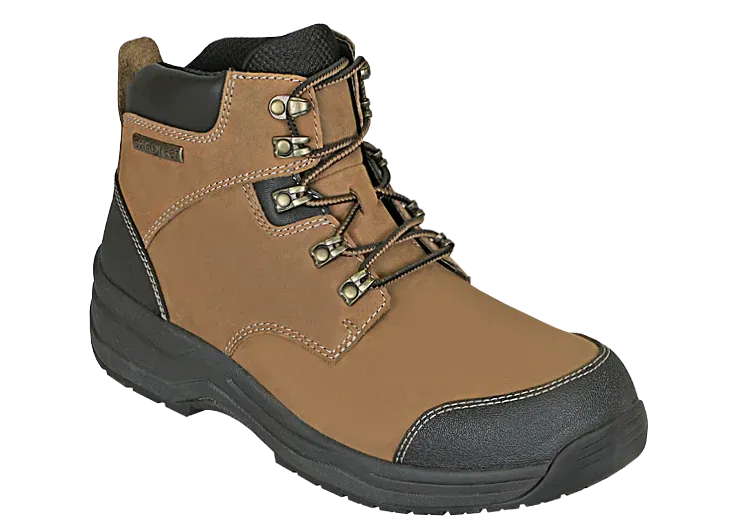 Orthofeet Men Granite Work Boots - Camel