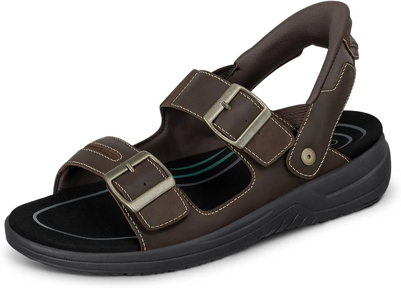 Orthofeet Men's Orthopedic Jupiter Hands-Free Slip-On Sandals