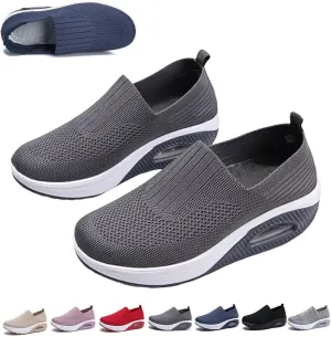 Orthopedic Sneakers for Women New Air Cushion Slip on Walking Shoes Arch Support Lightweight Wedge Walking Sneakers