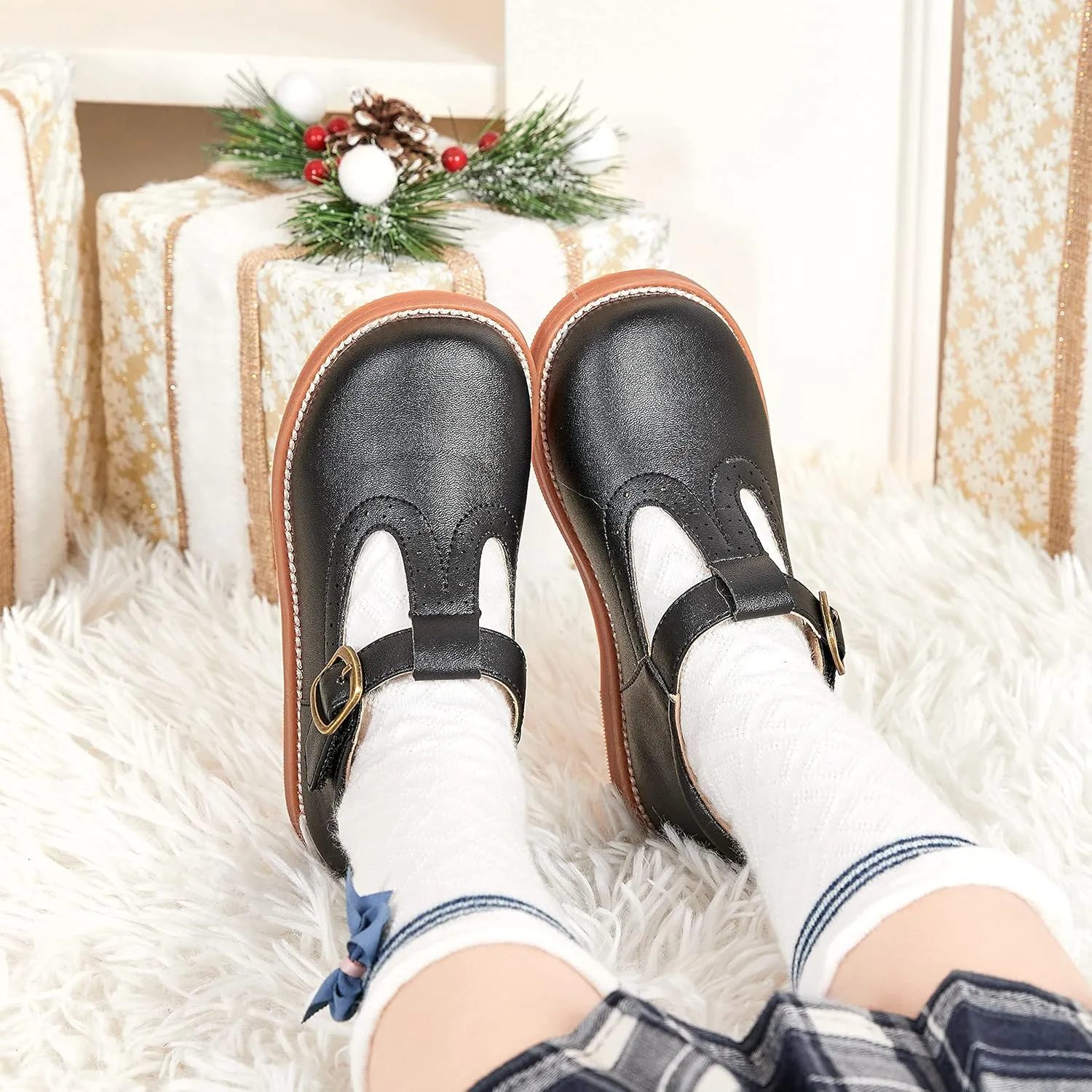 Otter MOMO Toddler/Little Girls Mary Jane Slip-on School Uniform Party Dress Shoes