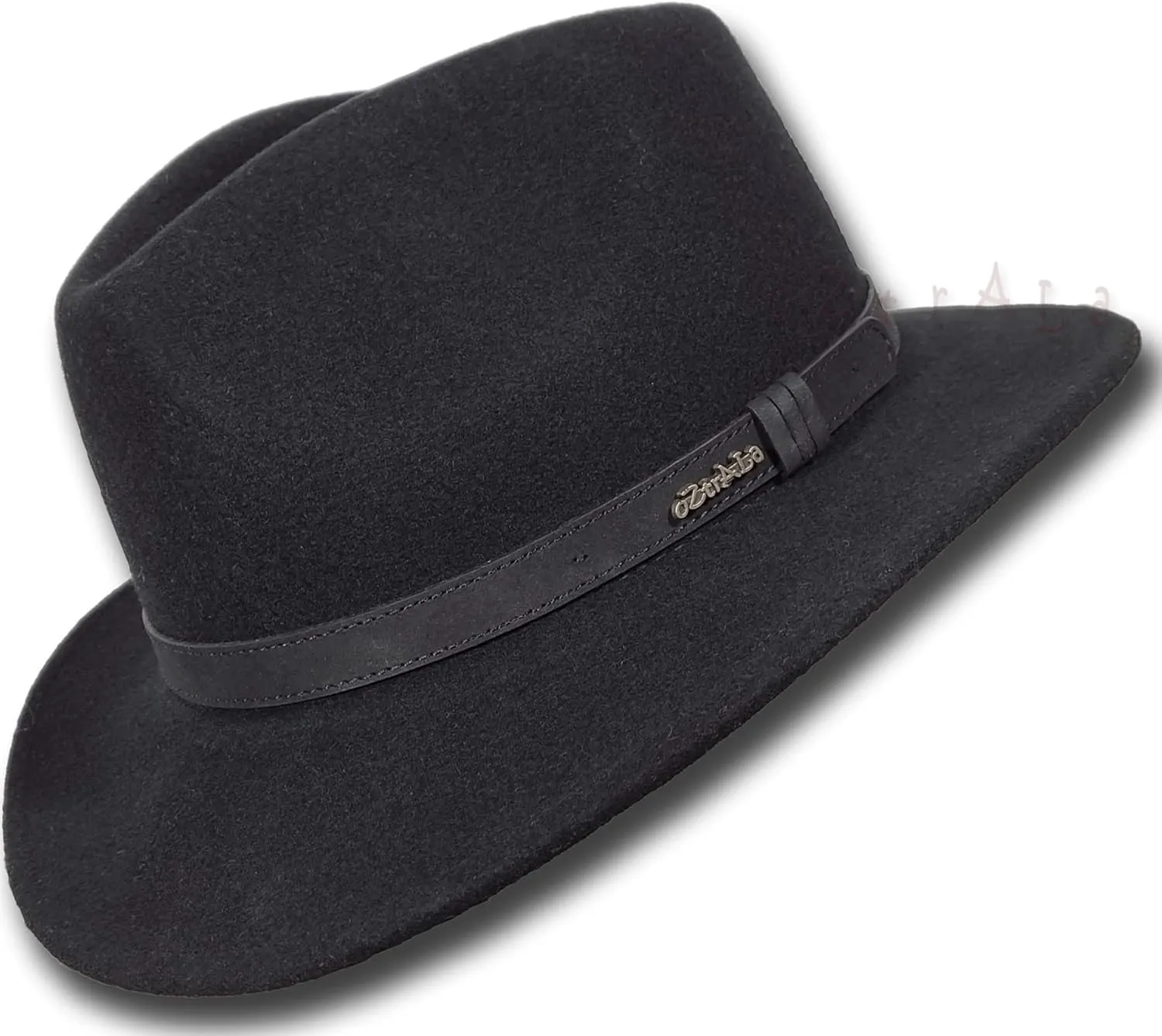 Oztrala】Australian Wool Felt HAT Outback Vintage Classic Fedora Men Leather Band Cowboy HW01 US