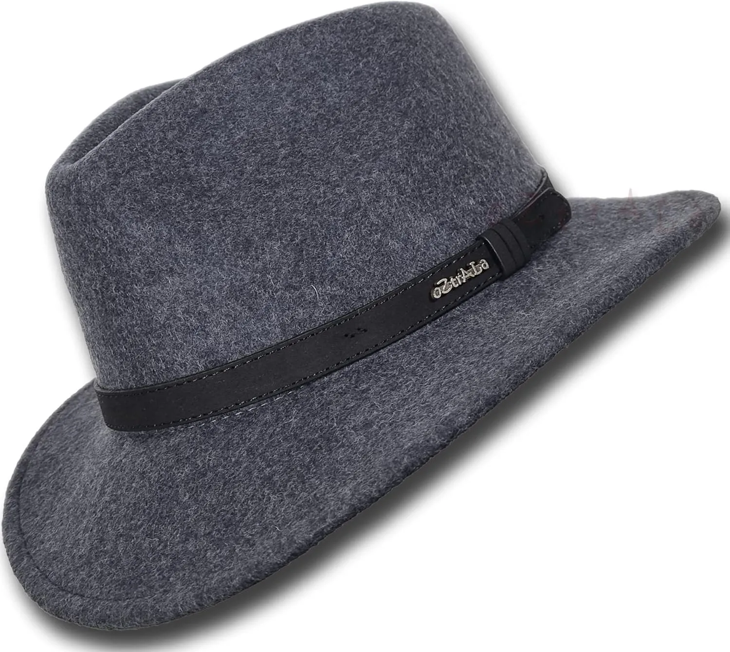 Oztrala】Australian Wool Felt HAT Outback Vintage Classic Fedora Men Leather Band Cowboy HW01 US