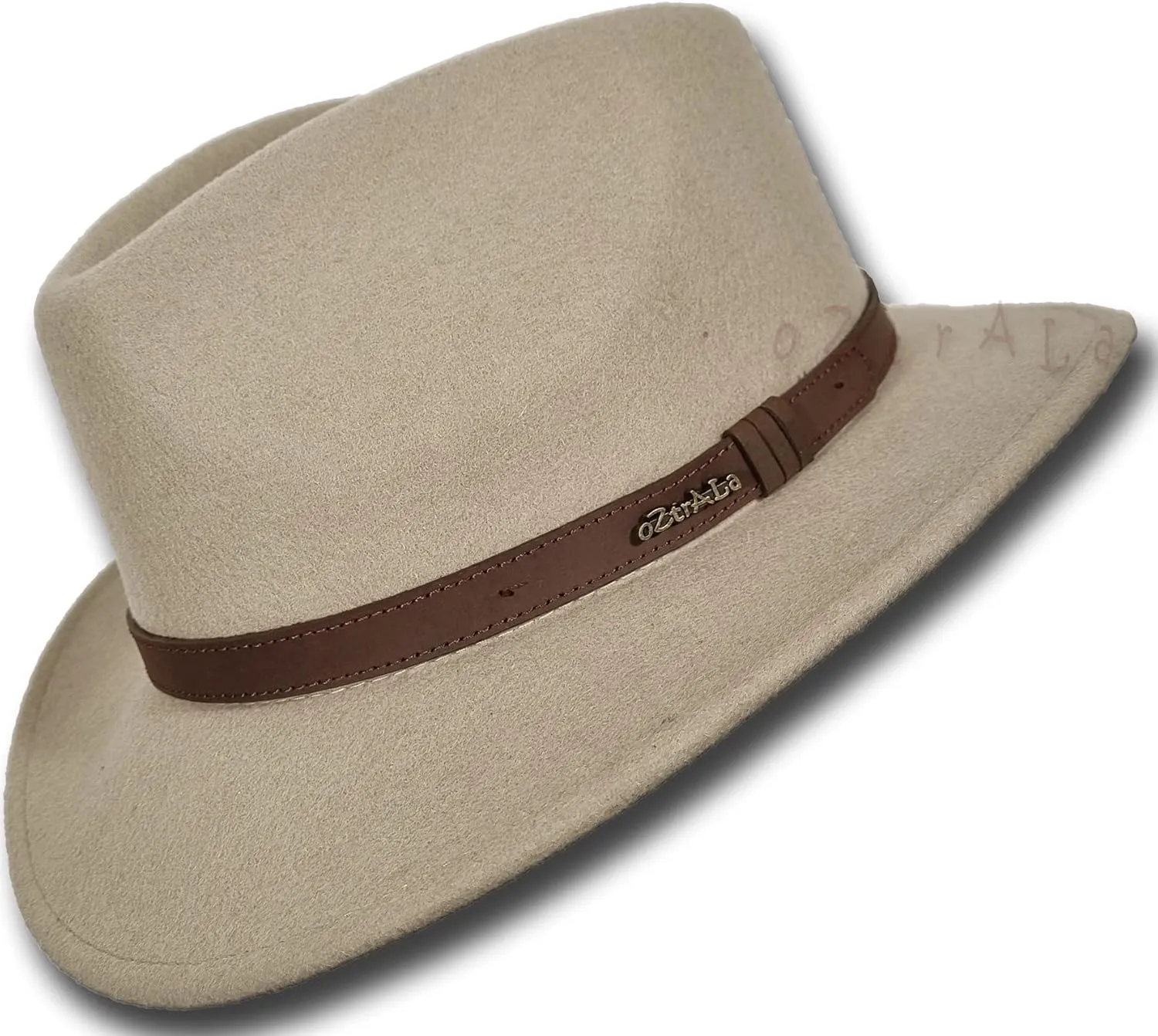 Oztrala】Australian Wool Felt HAT Outback Vintage Classic Fedora Men Leather Band Cowboy HW01 US