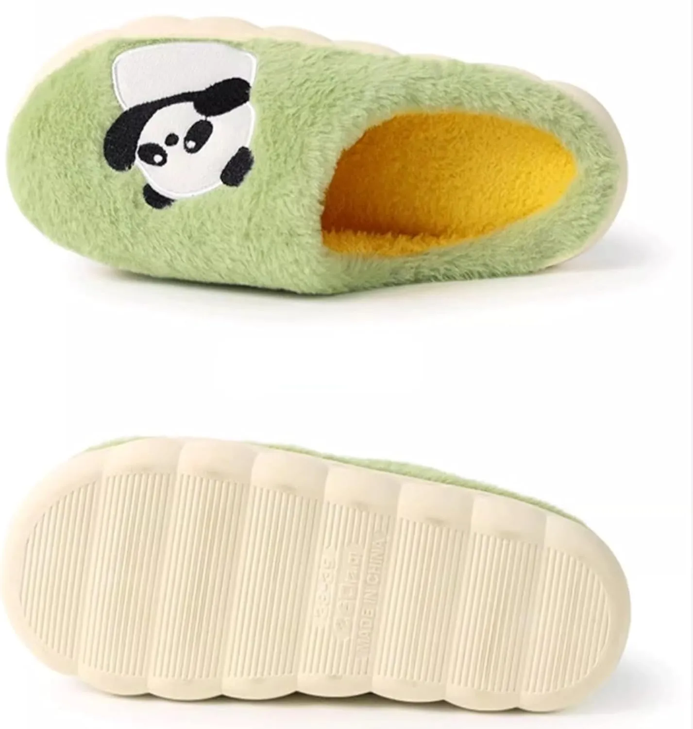 Panda House Slippers Cute Cotton Cartoon Slippers for Women Men Indoor Winter Home Slippers Panda Shoes Fuzzy Bedroom Slippers