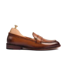 Penny Loafer In Tan Leather
