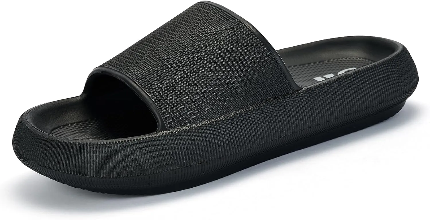 Pillow Slippers for Womens House Slides Sandals Cushioned Thick Sole Cloud Slippers Easy to Clean Quick Dry Shower Shoes