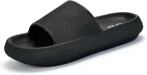 Pillow Slippers for Womens House Slides Sandals Cushioned Thick Sole Cloud Slippers Easy to Clean Quick Dry Shower Shoes