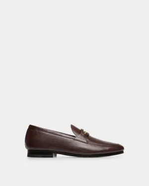 Plume Loafer in Brown Grained Leather