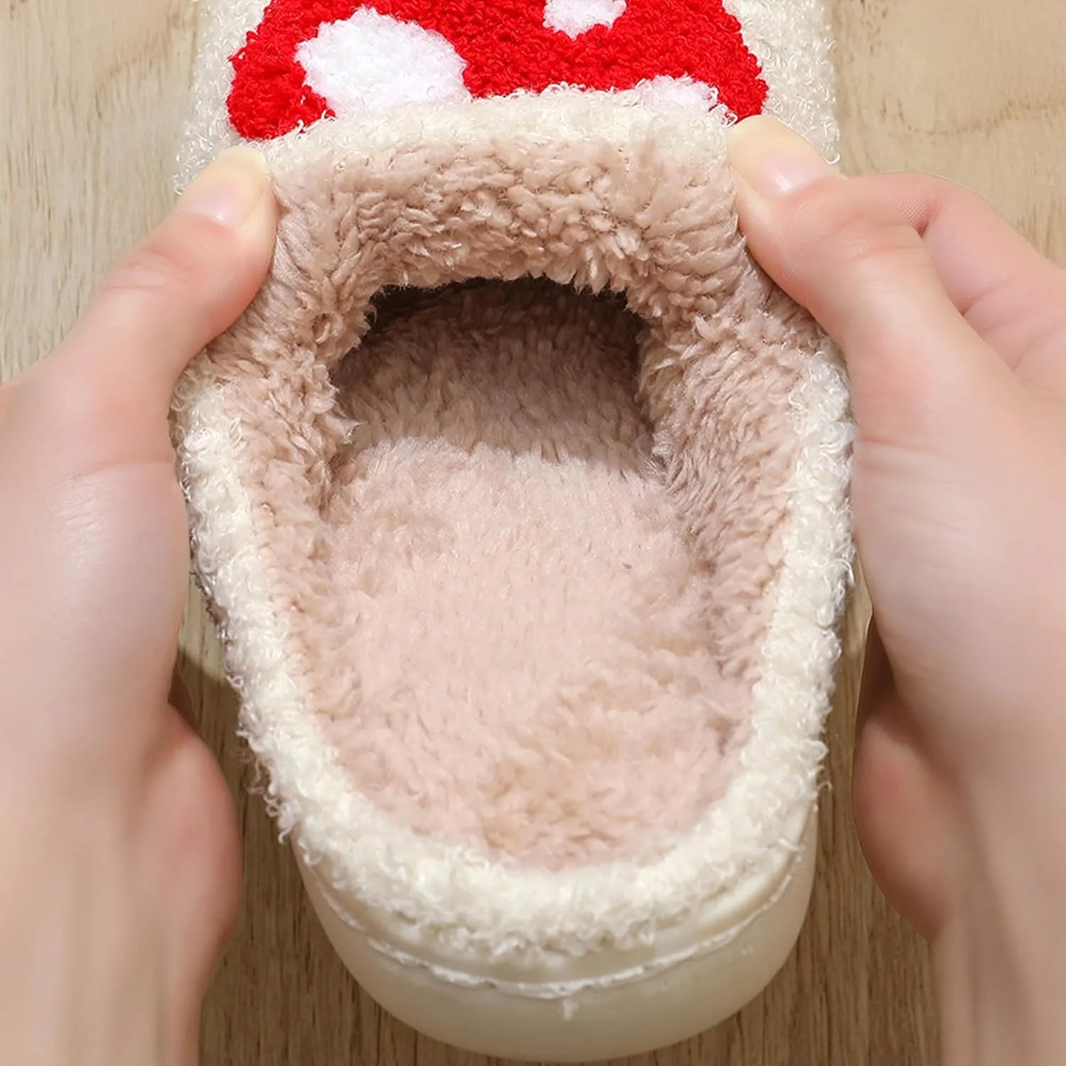 Plush Slippers for Women and Men - Cozy Indoor Slip-On House Shoes - Soft Winter Cotton Slippers with Cute Designs