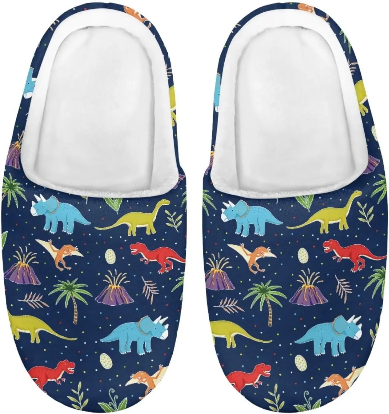 Polero Cute Printed Kids Slippers - Soft Plush Winter Slip On House Slippers