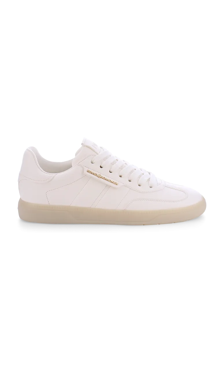 Pop Sneaker In Butter Leather With Gold