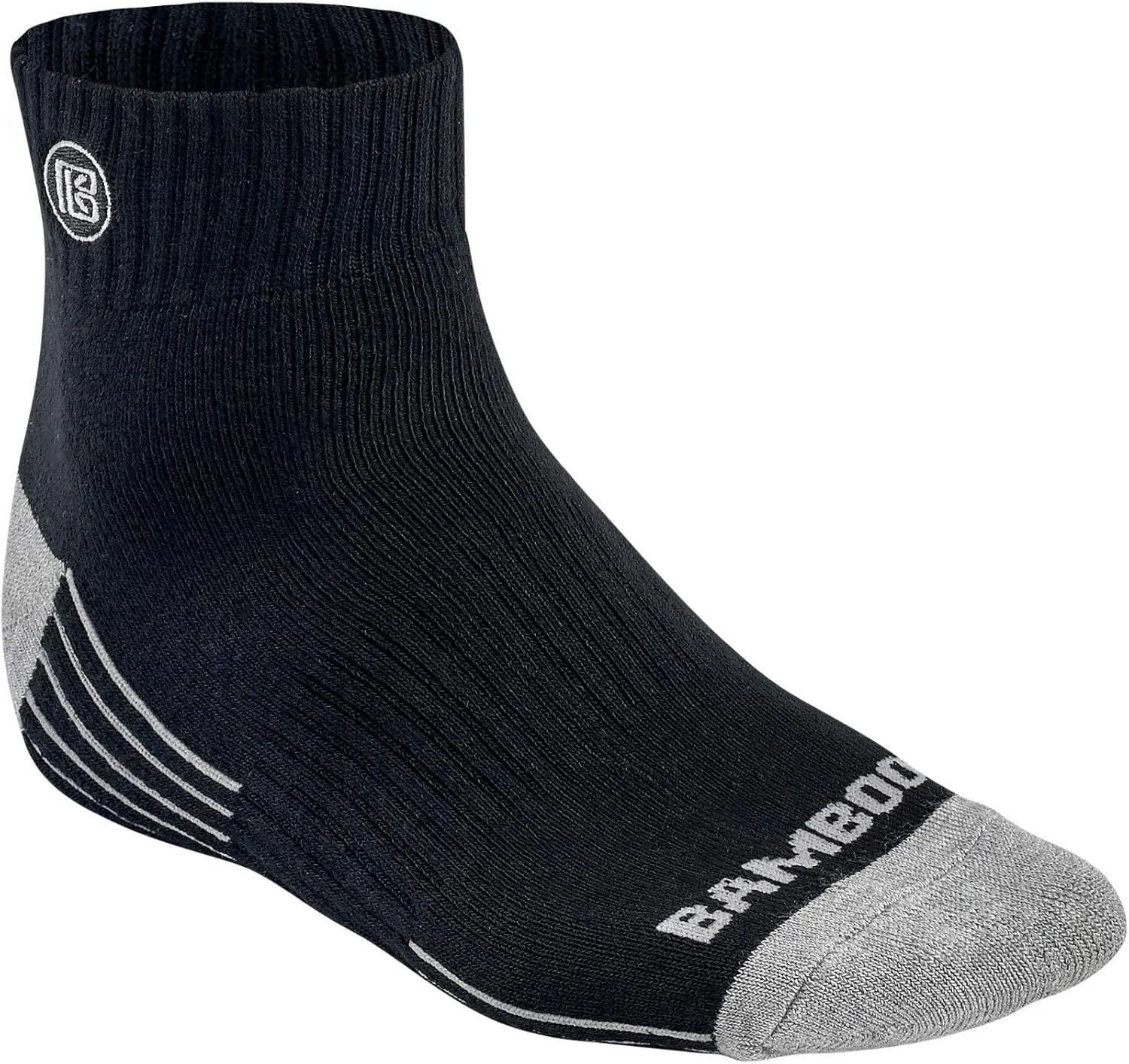 Premium Bamboo Crew Work Socks- Quarter High Moisture Wicking, Odor Eliminating