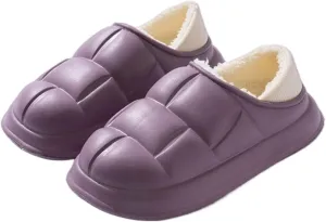 Premium Comfort Thermal Closed back Non Slip Women's Fuzzy House Slippers Indoor Soft Warm Shoes Memory Foam Sole