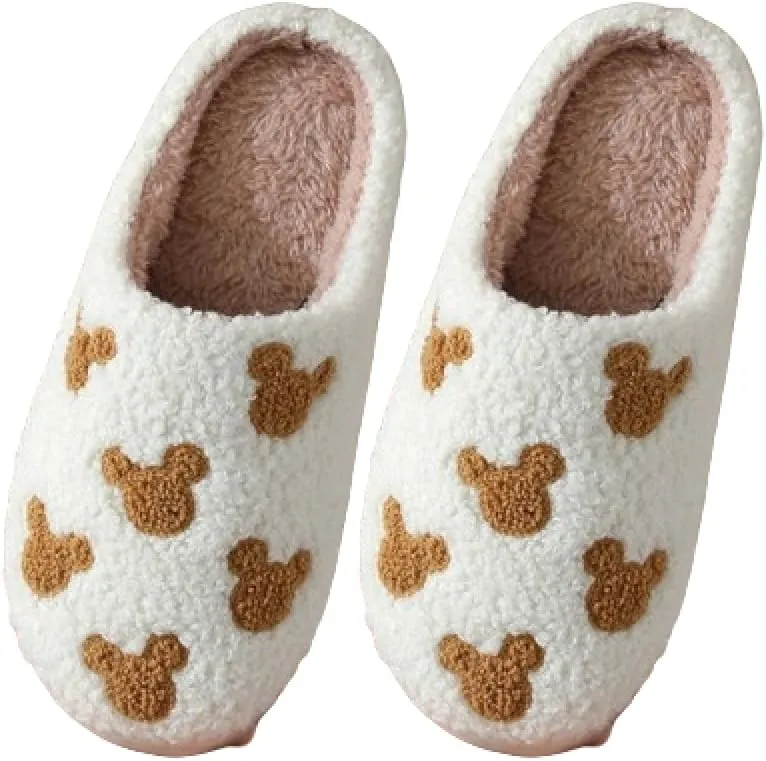 Premium Comfort Thermal Colorful Designs Non Slip Women's Fuzzy House Slippers Indoor Soft Warm Cute Kawaii Shoes