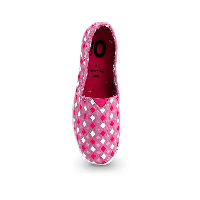Pro by Khadim's Canvas Pink Slip-On Casual Shoe for Women