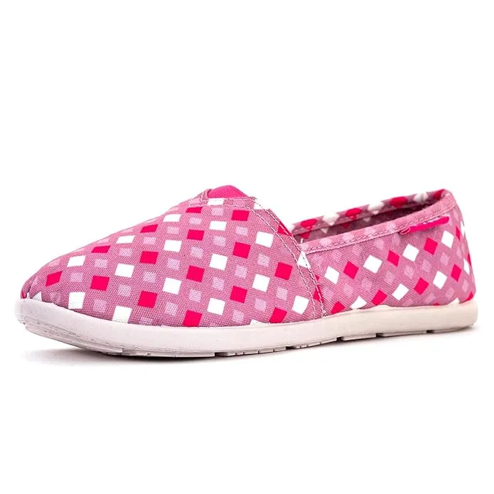 Pro by Khadim's Canvas Pink Slip-On Casual Shoe for Women