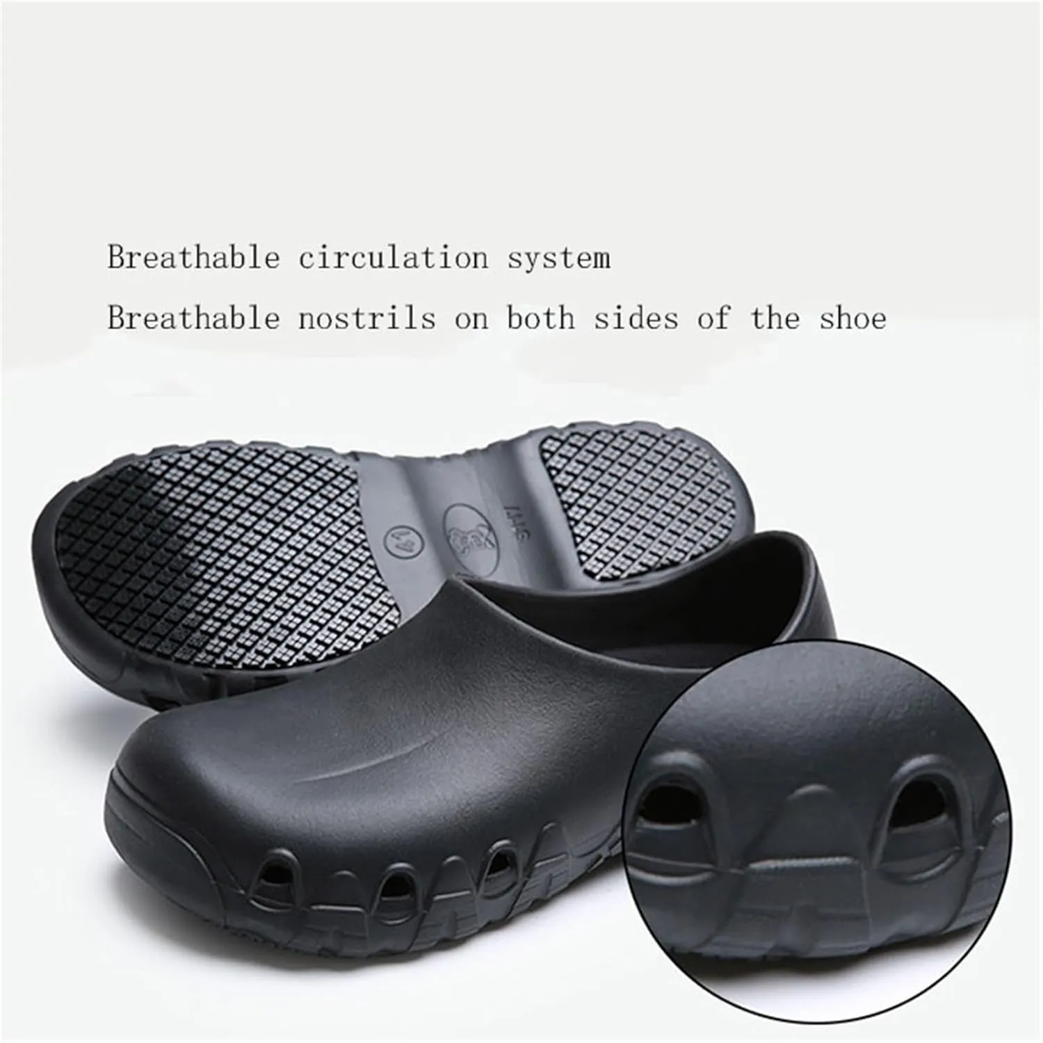 Professional Waterproof Slip Resistant Oil Resistant Breathable Chef Work Shoe for Mens, Lightweight Kitchen Chef Restaurant EVA Walking Sneakers, for Hospital, Garden, Bathroom, Garden