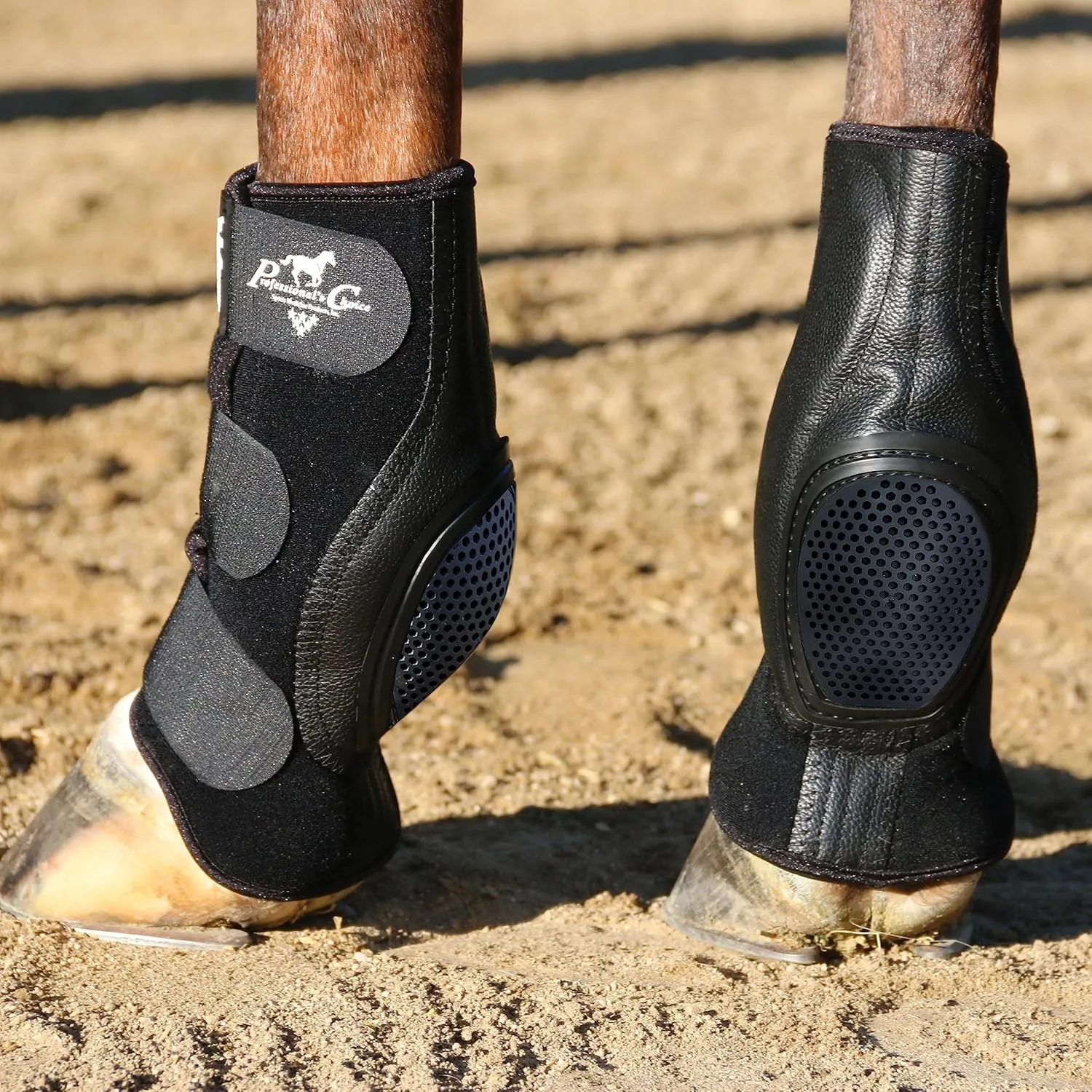 Professional's Choice Equine Ventech SlideTec Skid Rear Leg Boot | Prevents Burns During Sliding Stops | Pair | Short or Standard Size