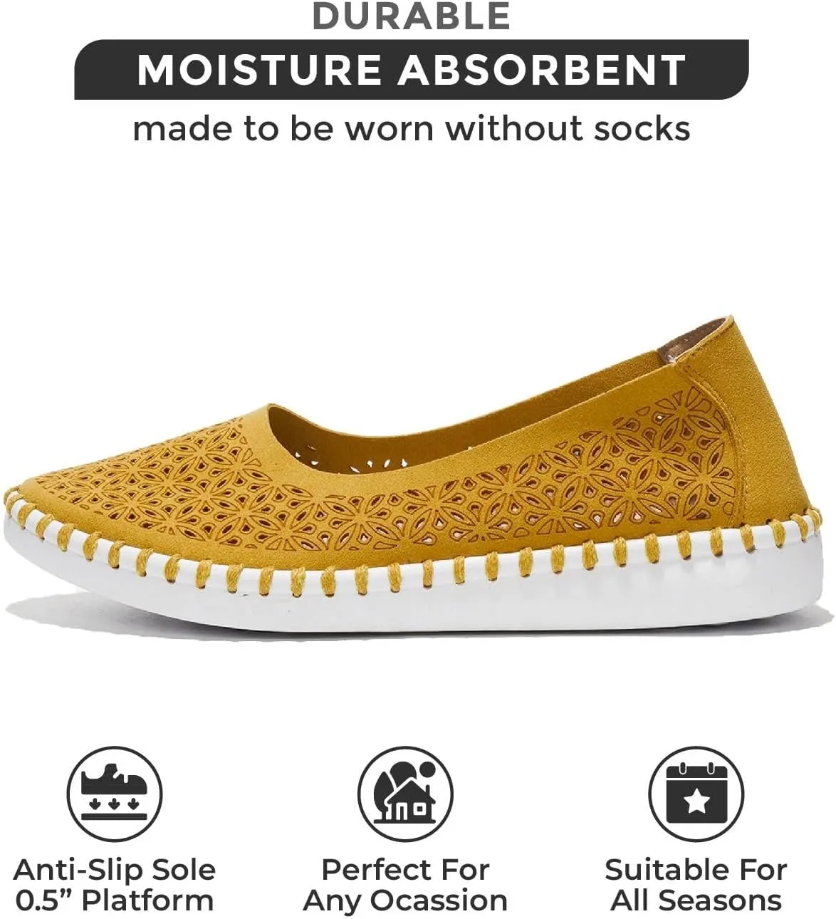 Project Cloud Flats for Women Footwear, Memory Foam & Flexible Outsole Loafers for Women's Fashion Sneakers - Womens Shoes, Sockless Wear Machine Wash Shoes for Women (Petunia)