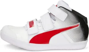 PUMA Men's EVOSPEED JAVELIN 3 Track and Field Shoe, PUMA White-PUMA Black-PUMA Red, 12.5