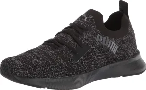 PUMA mens Flyer Runner, Puma Black-Asphalt, 9.5 M US