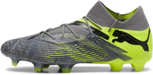 PUMA - Mens Future 7 Ultimate Rush Fg/Ag Shoes, Color Strong Gray/Cool Dark Gray/Electric Lime, Size: 6.5 M US