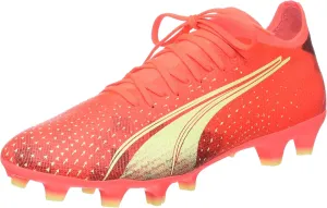 Puma Men's Ultra Match Firm Artificial Ground Sneaker, Fiery Coral-Fizzy Light Black, 8.5
