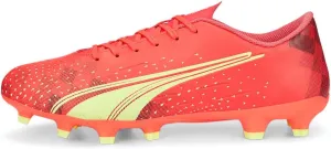 Puma Men's Ultra Play Firm Artificial Ground Sneaker, Fiery Coral-Fizzy Light Black, 10.5
