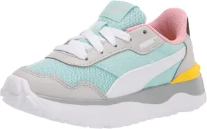 PUMA R78 PS Girls' Toddler-Youth Sneaker 11 M US Little Kid Light Blue-White-Grey