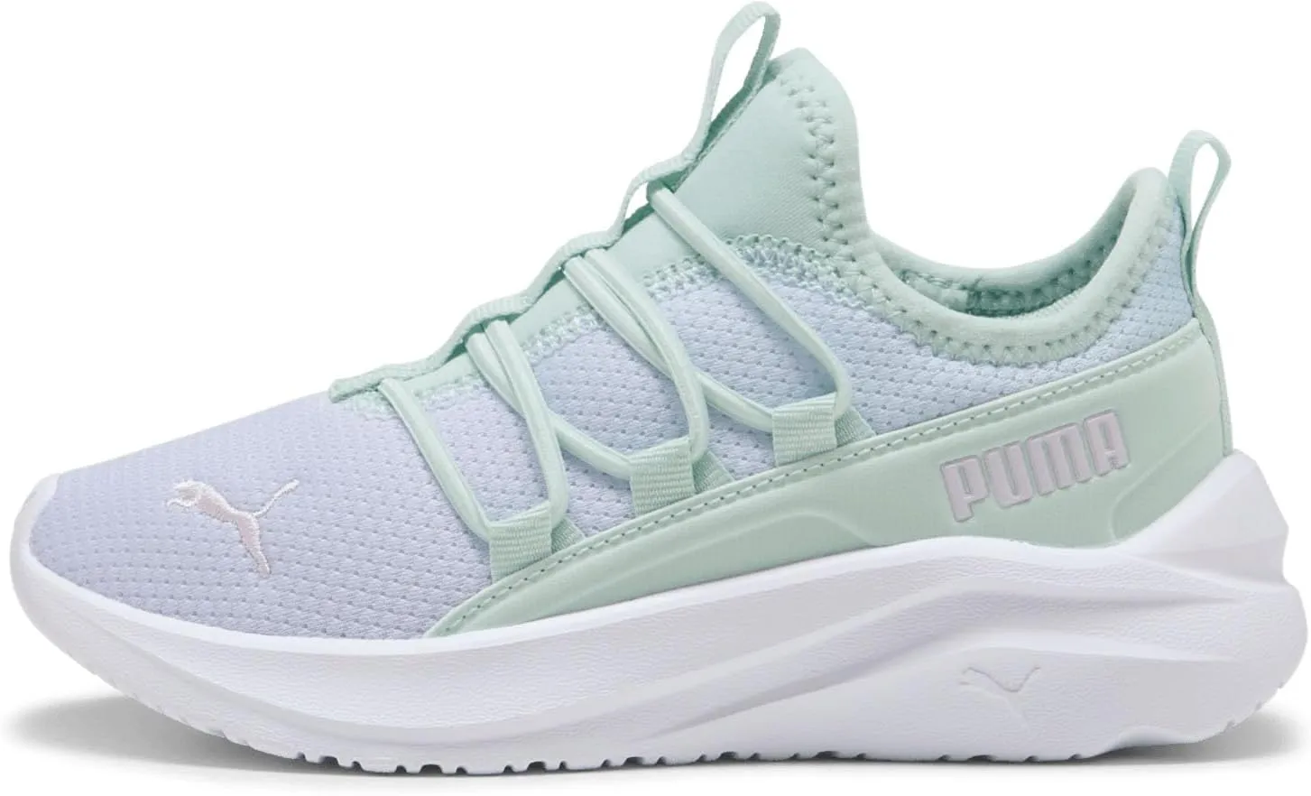 PUMA Softride One4All Gradient PS Girls' Toddler-Youth Running, 1.5 M US Little Kid, Blue-Lilac-White