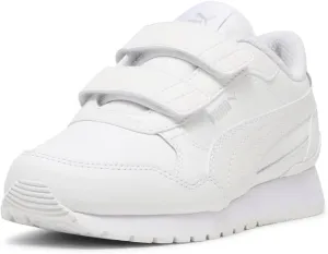 PUMA ST Runner Hook and Loop Sneaker, White-Cool Light Gray, 13.5 US Unisex Little Kid