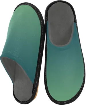 Purple Yellow Gradient House Slippers for Women Men Non-Slip Slip On Slippers