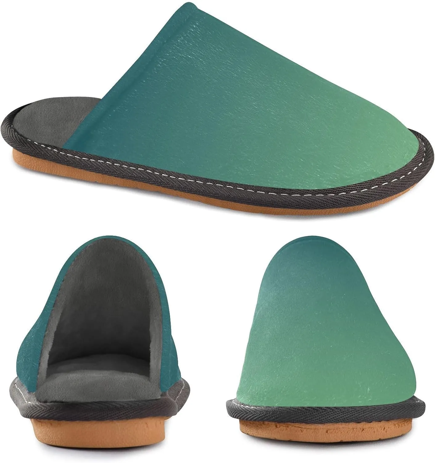 Purple Yellow Gradient House Slippers for Women Men Non-Slip Slip On Slippers