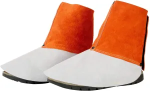 QeeLink Leather Welding Spats - Heat and Abrasion Resistant Welding Boot Covers - Shoes Protectors - Welding Gaiters, 1 Pair