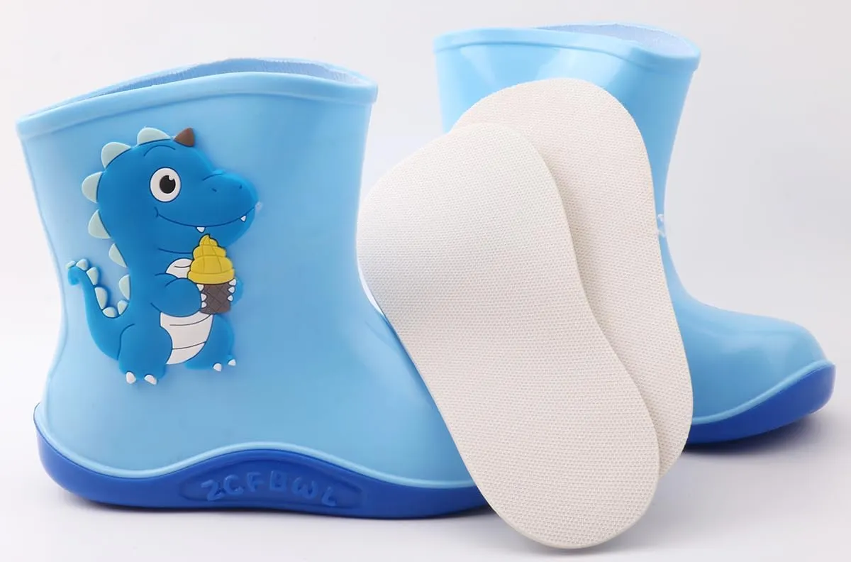 QIETION Kids Rain Boots - Toddler Waterproof Easy-On Boots for Girls and Boys